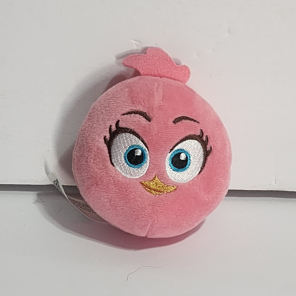 Angry Birds Stella Burger King Plush Round Ball Pink Sewn Eyes 2021 Miniature 3"
